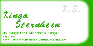kinga sternheim business card